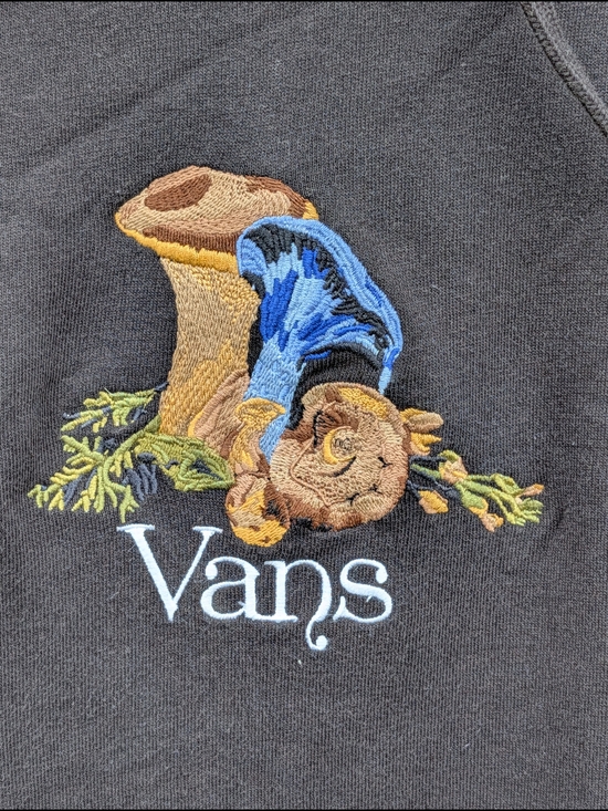 Vans Other - Vans "Still Life" Botanical Mushroom Embroidered Hoodie - Men’s Large